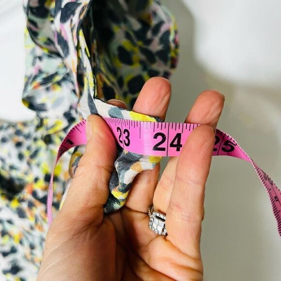 Lane Bryant Women's One-Shoulder Multicolored Animal Print Ruffled Top Size 22 - Picture 4 of 7